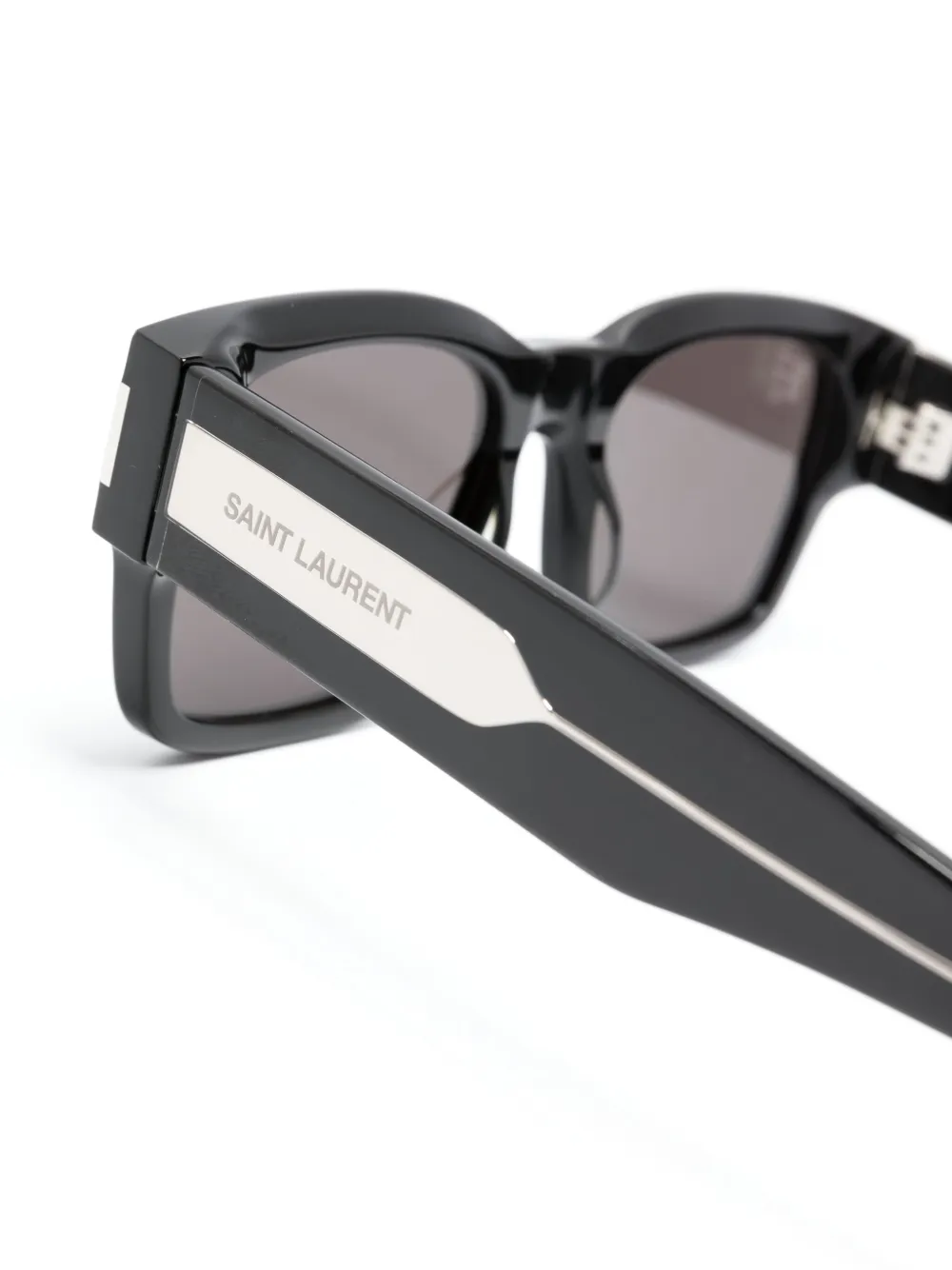 Saint Laurent Eyewear Zonnebril met vierkant montuur Zwart