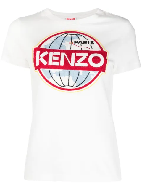 Kenzo logo-patch organic-cotton T-shirt