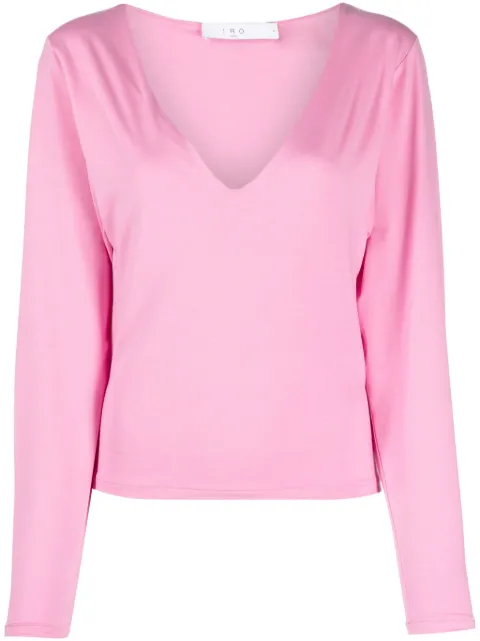 IRO plunging V-neck cut-out T-shirt