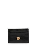 Versace Medusa plaque crocodile-effect cardholder - Black