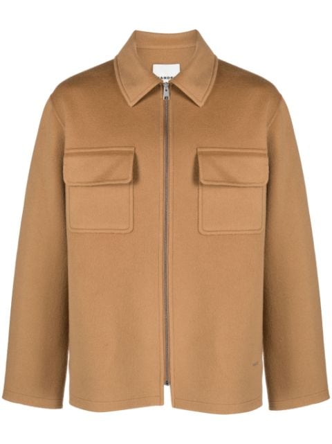 SANDRO wool-blend shirt jacket