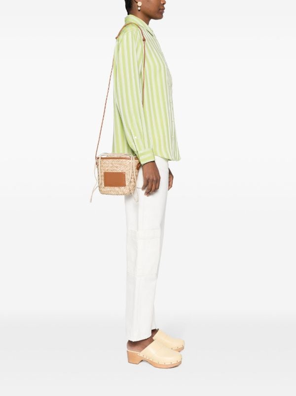 Claudie Pierlot Mini Straw Bucket Bag Farfetch