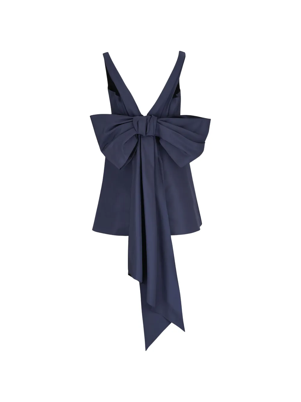 Carolina Herrera V-neck bow mini dress - Blauw