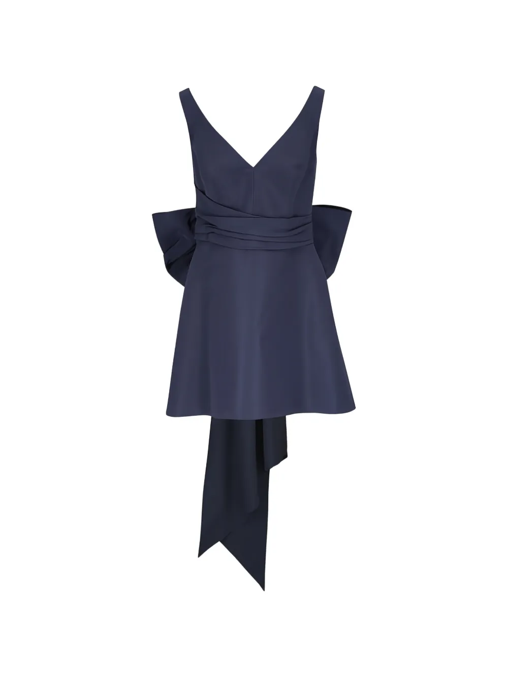 Carolina Herrera V-neck bow mini dress - Blu