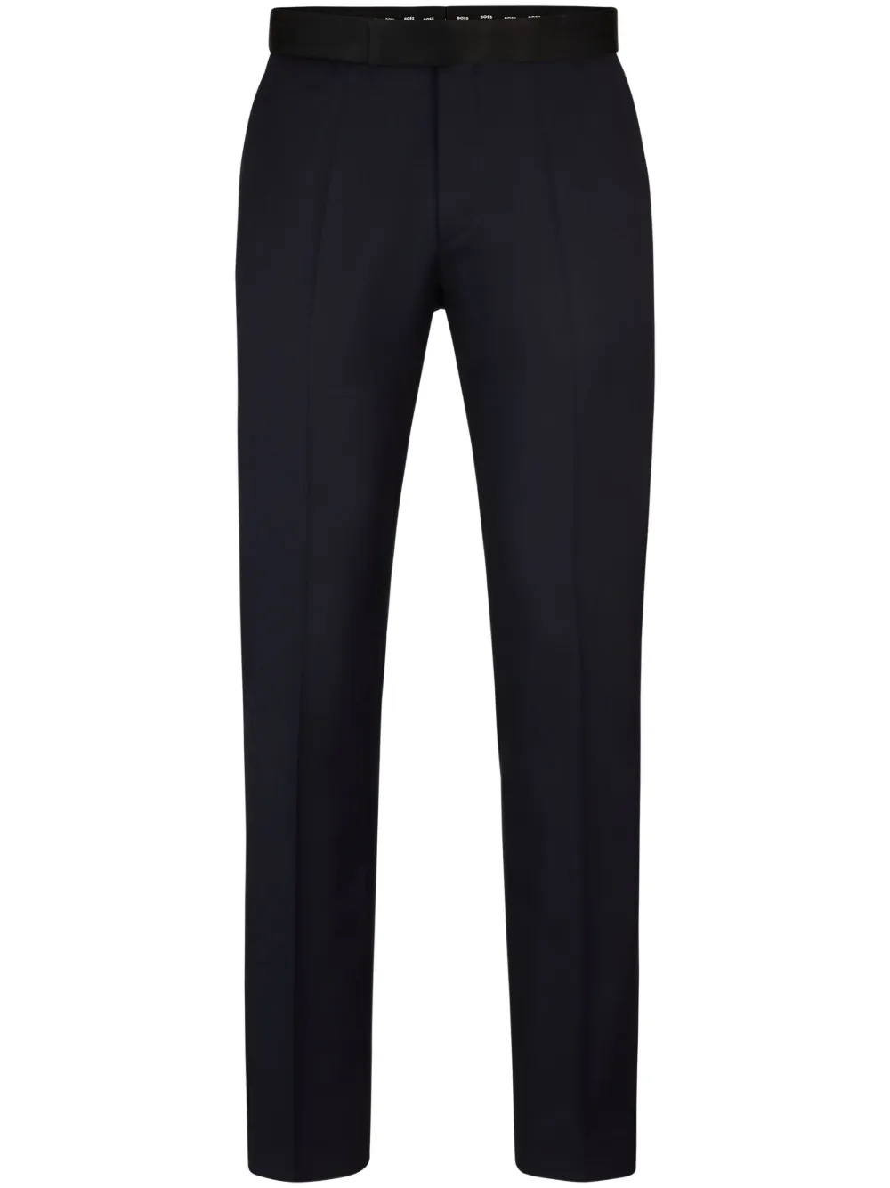 Hugo Boss Tailored Virgin Wool Trousers In Blue