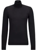BOSS cotton roll-neck jumper - Black
