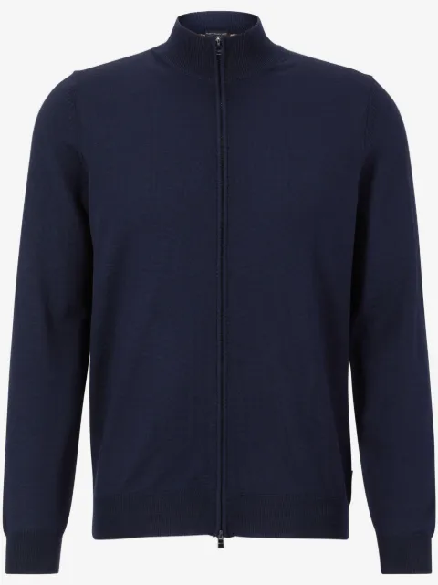 BOSS zipped knit cardigan