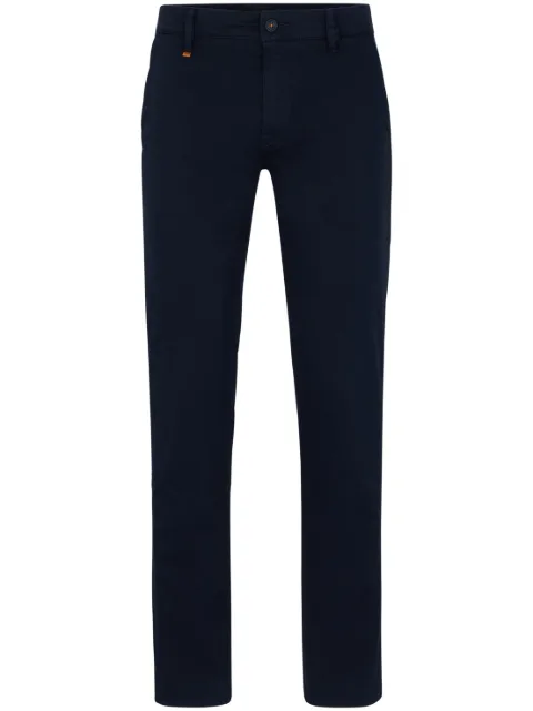 BOSS Calça cenoura com tag de logo