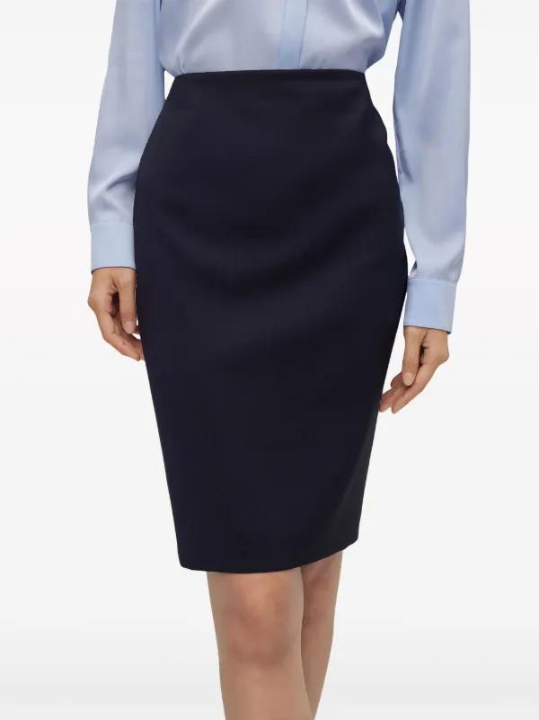 BOSS Vileah Pencil Skirt | Blue | FARFETCH