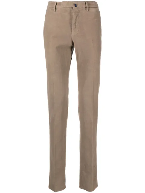 Incotex mid-rise cotton chino trousers