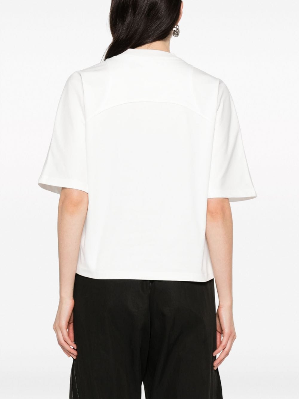 Shop Off-white Logo-print Cotton T-shirt In White