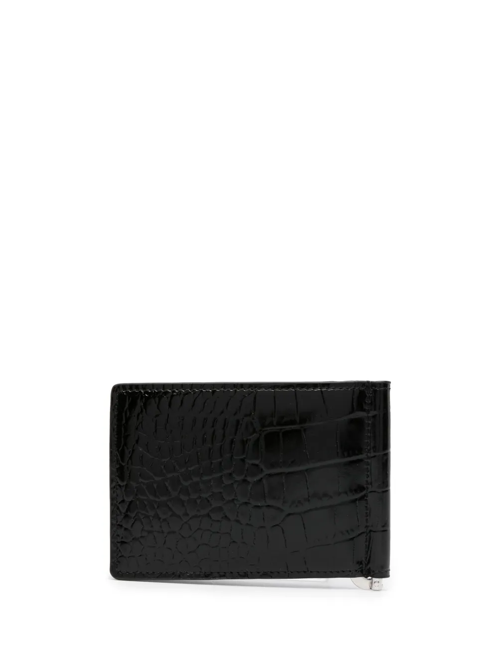 Shop Versace Medusa-plaque Leather Bi-fold Wallet In 黑色