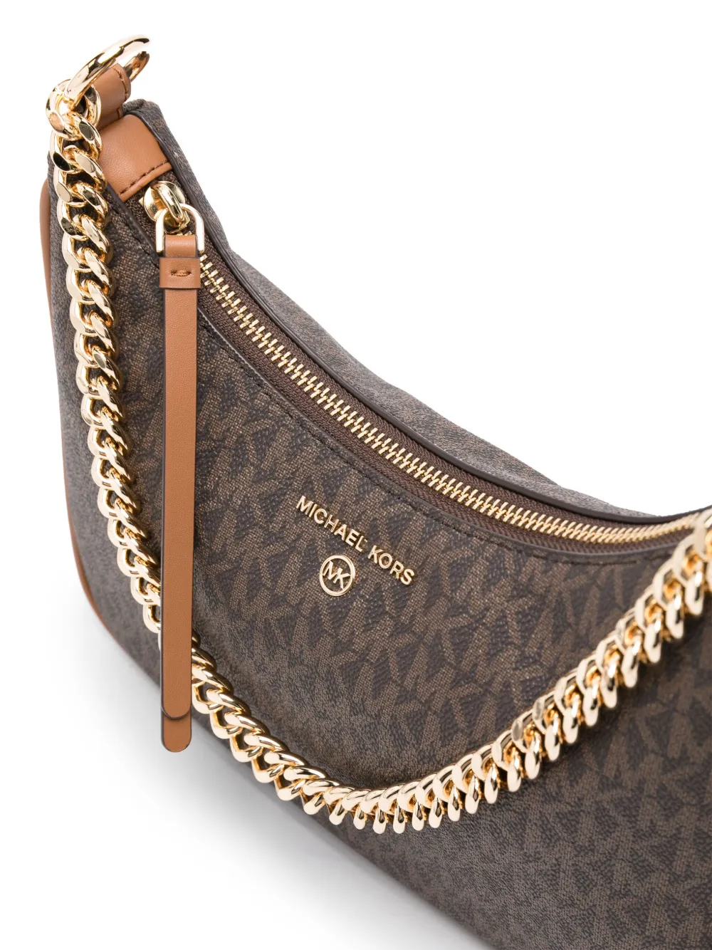 Michael Kors Jet Set schoudertas met logo Bruin