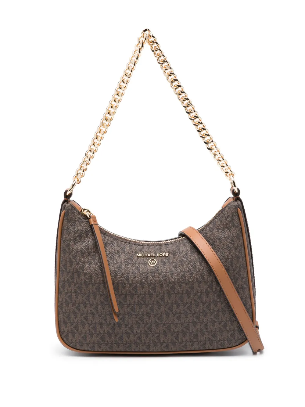 Michael Kors Jet Set schoudertas met logo Bruin