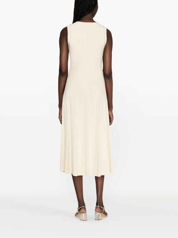 SANDRO Faux pearl-embellished Midi Dress - Farfetch