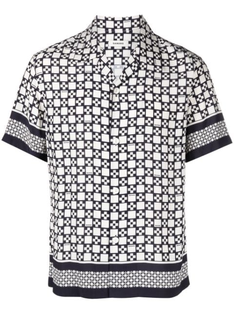 SANDRO camisa manga corta Square Cross