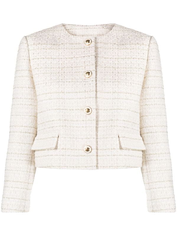 SANDRO Cropped Bouclé Jacket - Farfetch