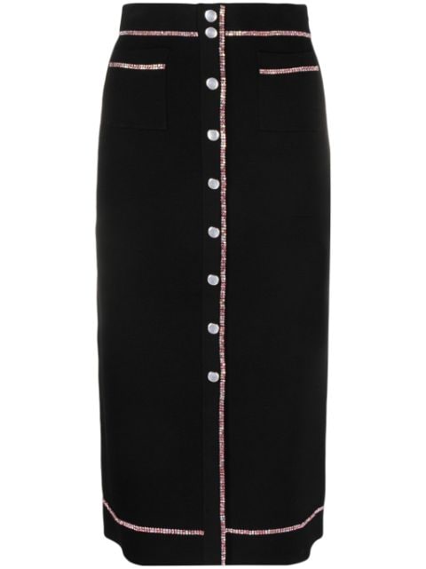 SANDRO falda de tubo con detalles de strass