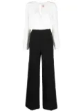 TWINSET two-tone straight-leg jumpsuit - Black