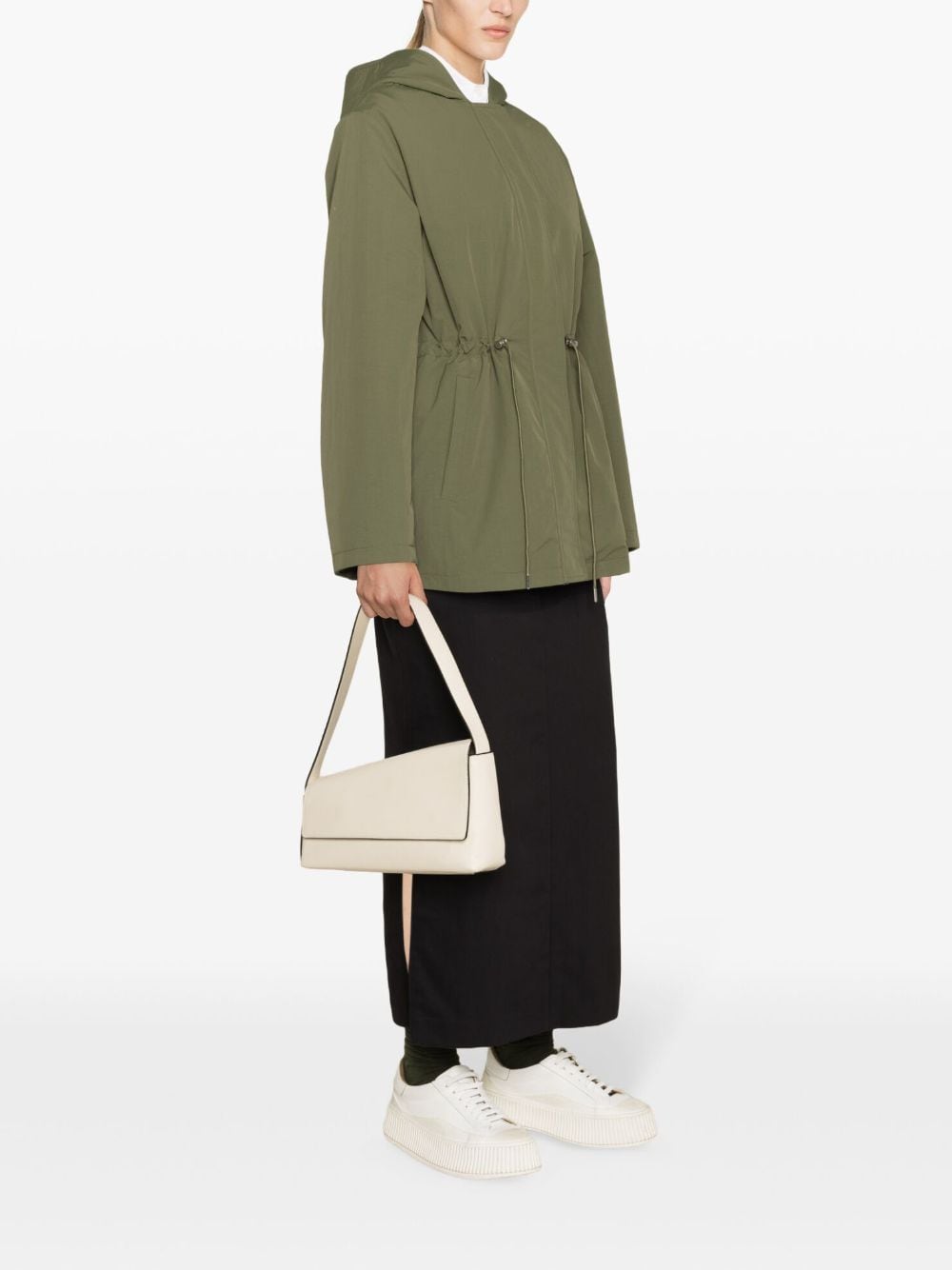 Shop Claudie Pierlot Reversible Hooded Short Coat In 绿色