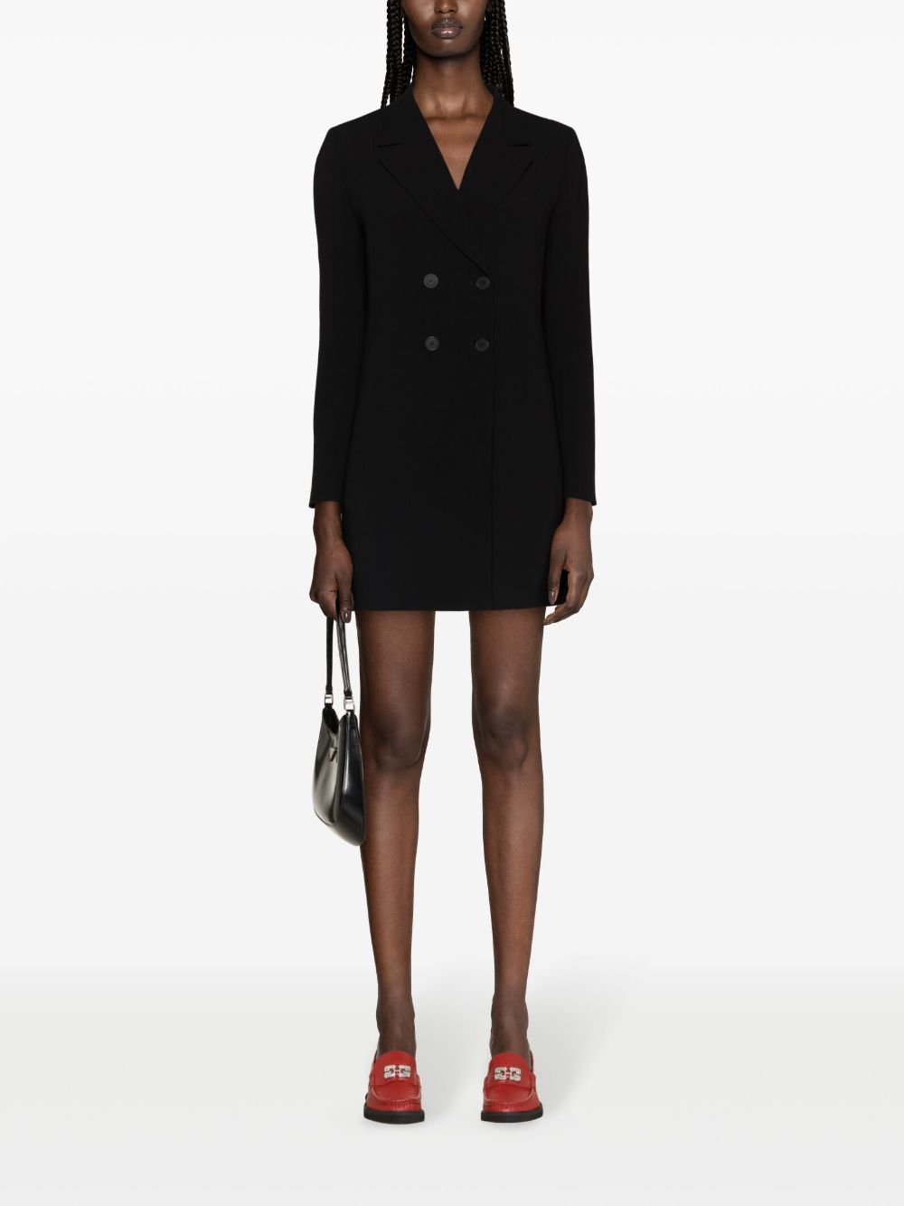 Shop Claudie Pierlot Double-breasted Blazer Midi Dress In Black