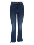 MOTHER The Insider raw-hem cropped jeans - Blue