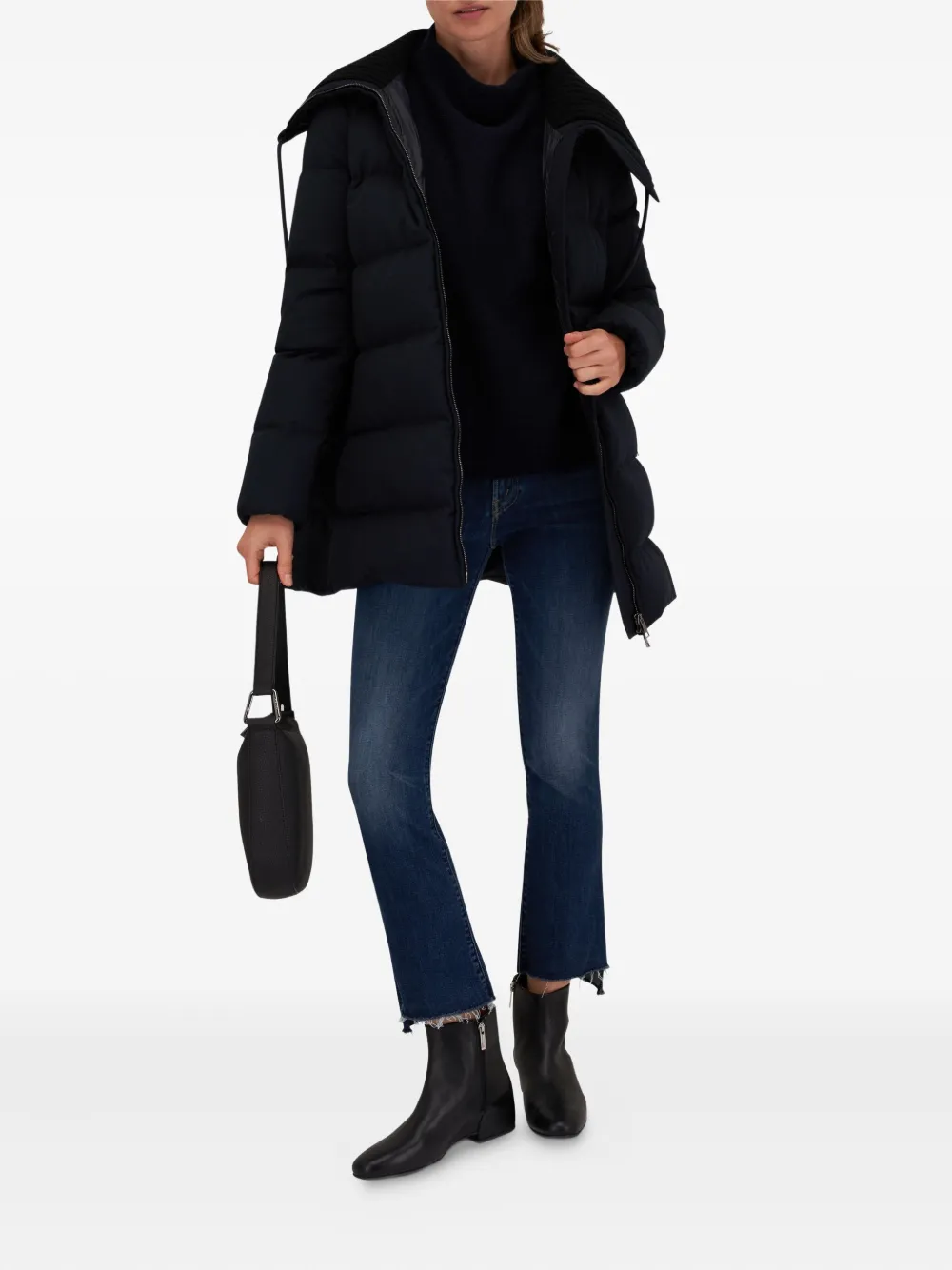 MOTHER The Insider raw-hem cropped jeans - Blauw