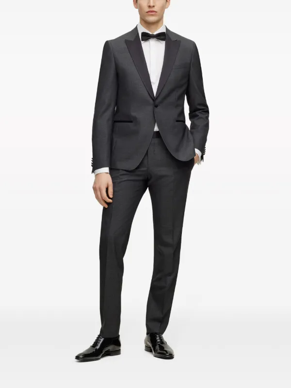boss slim fit dress shirt BOSS Hugo Boss Mens Dress Shirt 15 32/33 Blue Slim Fit Stretch Organic Cotton