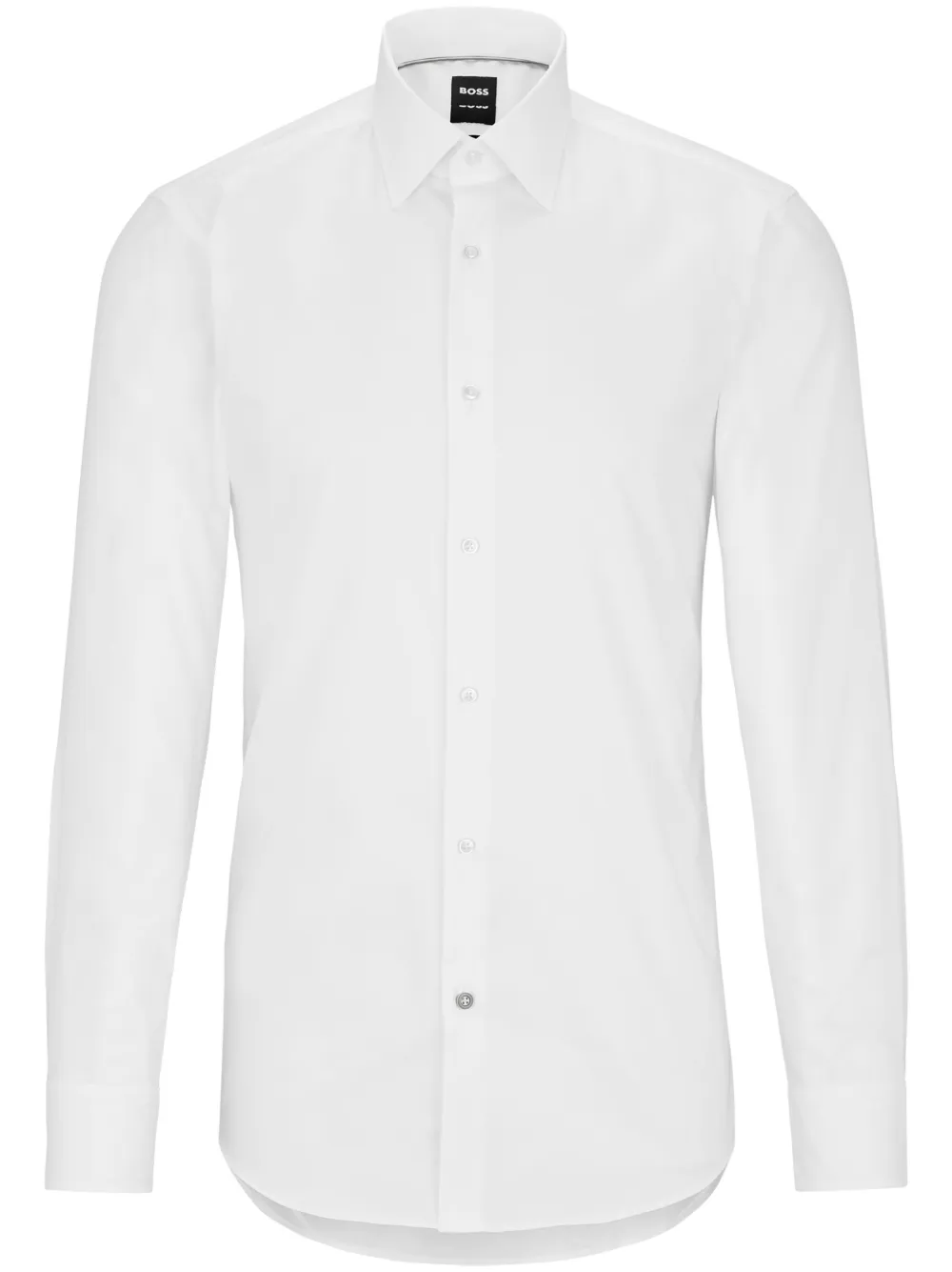 BOSS long-sleeve poplin shirt | White | Image 1