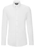 BOSS tailored cotton-blend shirt - White