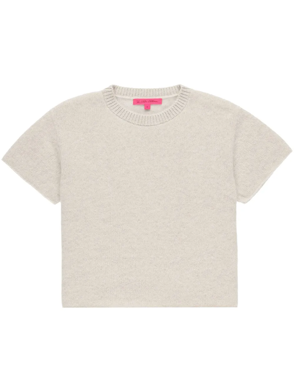 The Elder Statesman Short-sleeve Cashmere Top In Neutrals