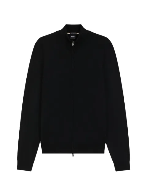 BOSS knitted cardigan in virgin wool