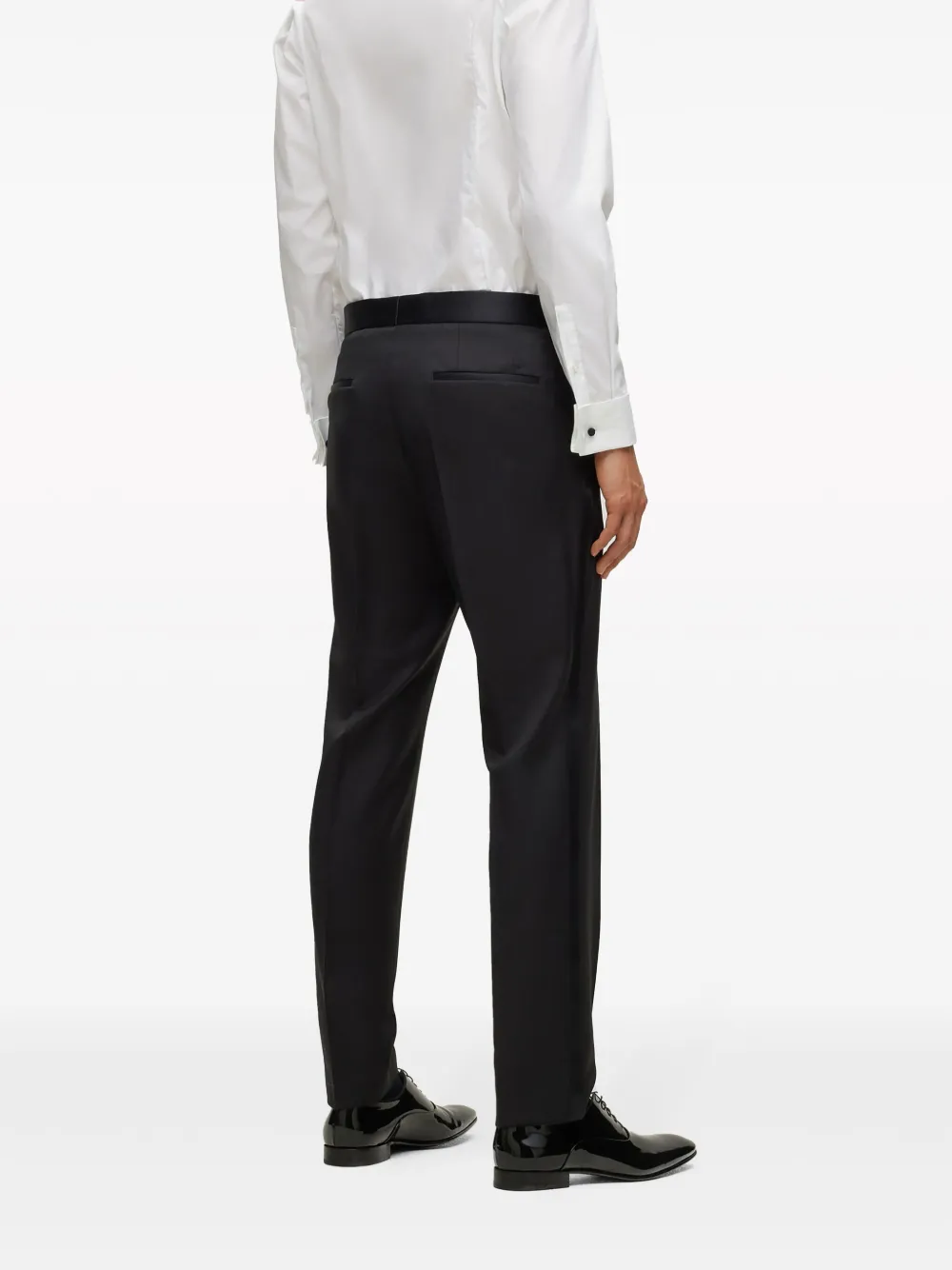 BOSS Broek met toelopende pijpen Zwart