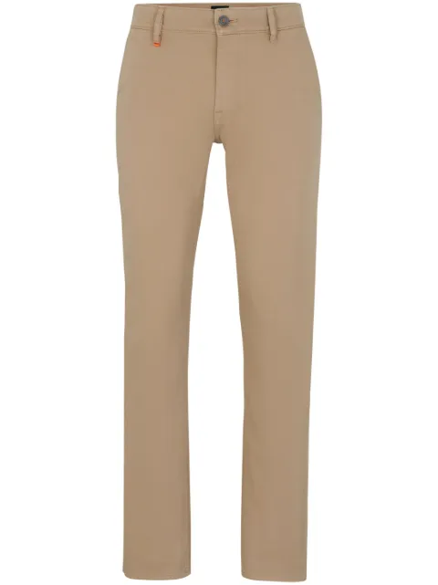 BOSS Calça chino slim cintura média