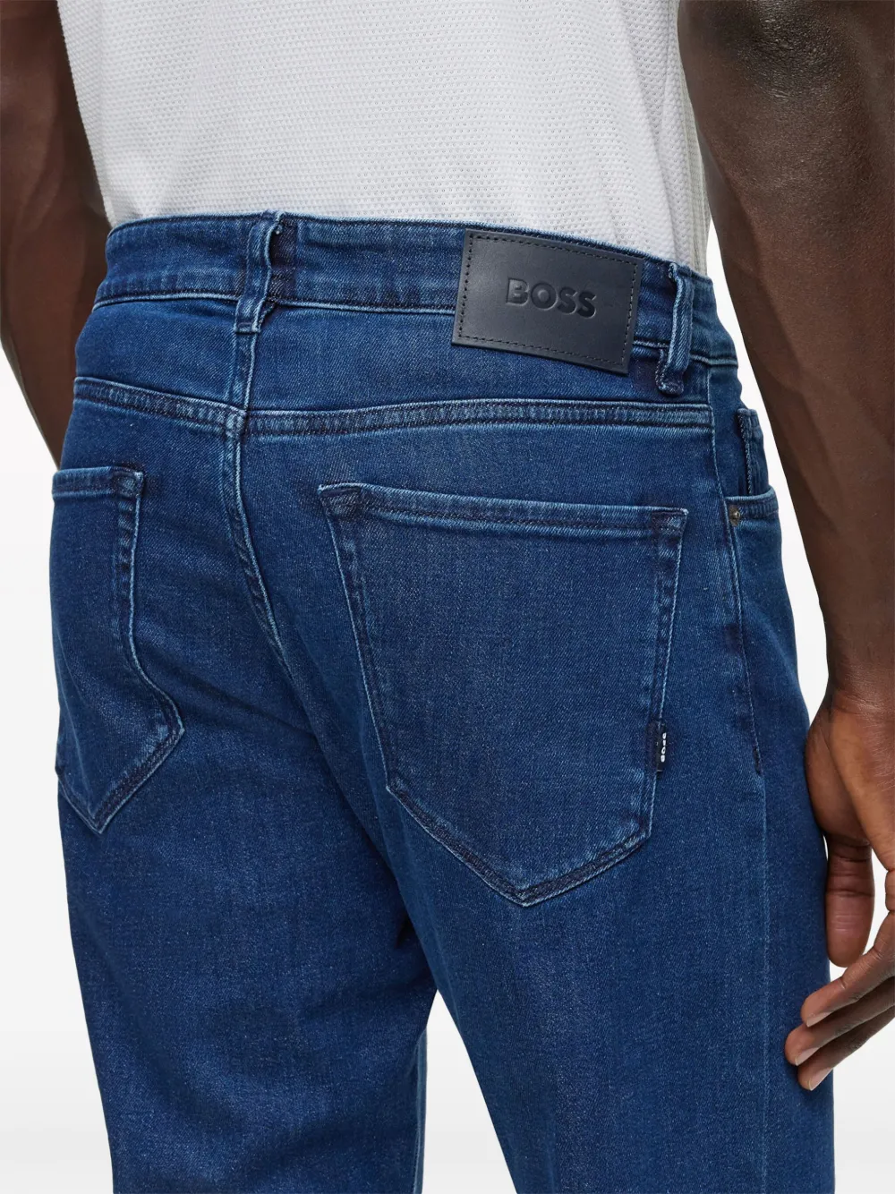BOSS Straight jeans Blauw