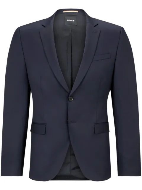 BOSS virgin-wool single-breasted blazer
