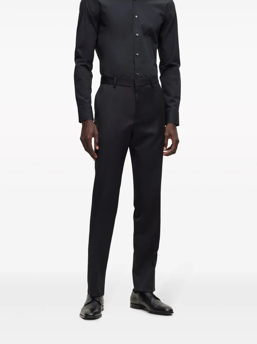 BOSS Straight pantalon Zwart