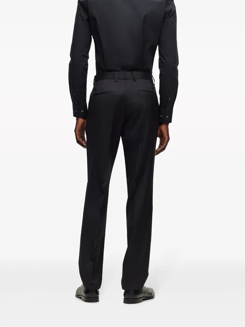 BOSS Straight pantalon Zwart