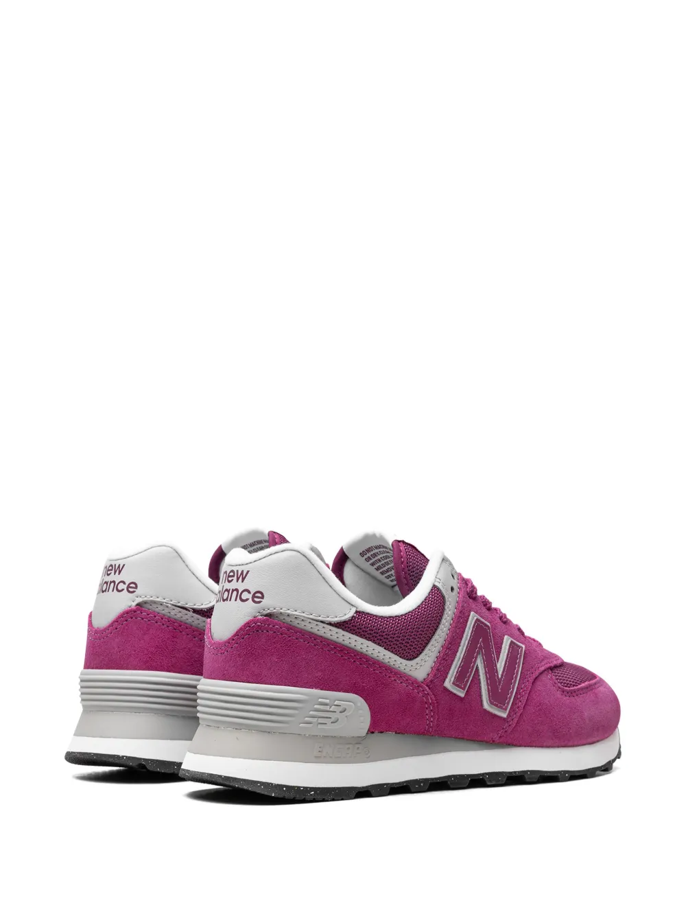 Shop New Balance 574 "pink Suede" Sneakers