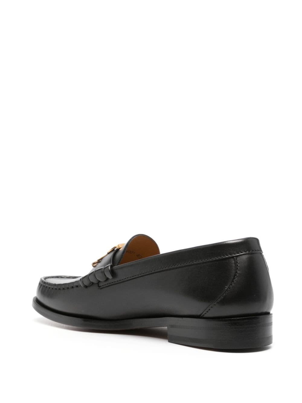 Shop Ralph Lauren Harlan Logo-plaque Loafers In Black