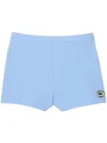Sporty & Rich x Lacoste logo-patch mini shorts - Blue