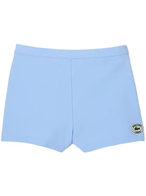 Sporty & Rich x Lacoste logo-patch mini shorts