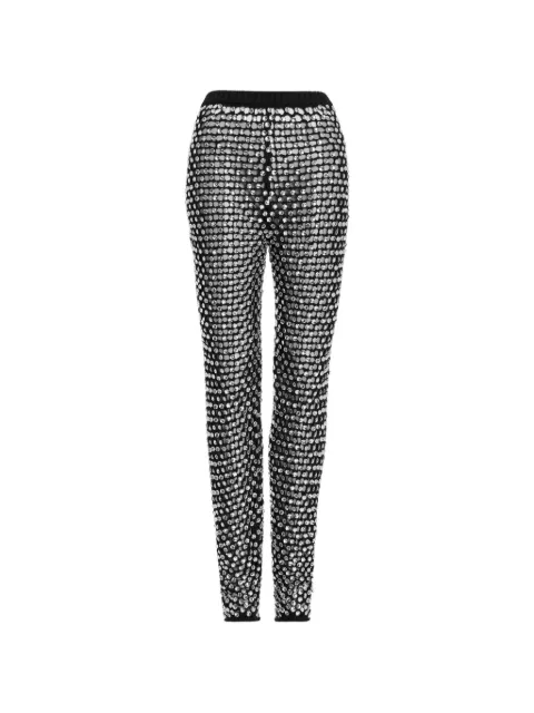 diotima crystal-embellished slim-fit trousers
