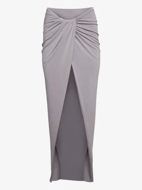 LaQuan Smith knotted slit skirt