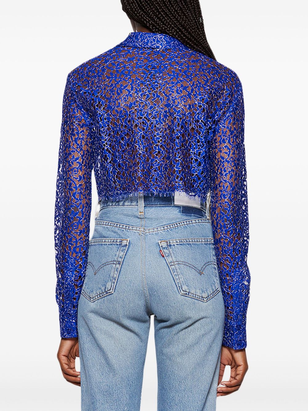 Coperni perforated cropped shirt Women