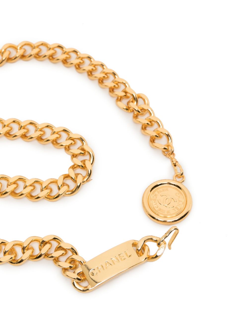 CHANEL Pre-Owned Riem met CC-medaillon - Goud