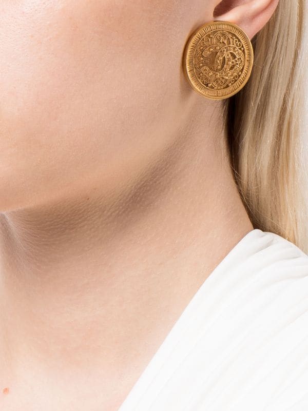 CC clip-on earrings