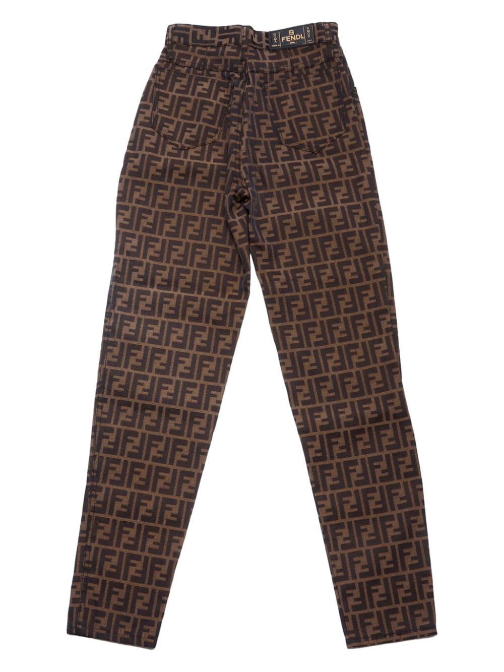 Fendi Pre-Owned Zucca pattern trousers - Bruin