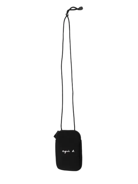 agnès b.  logo-print zipped cross body bag