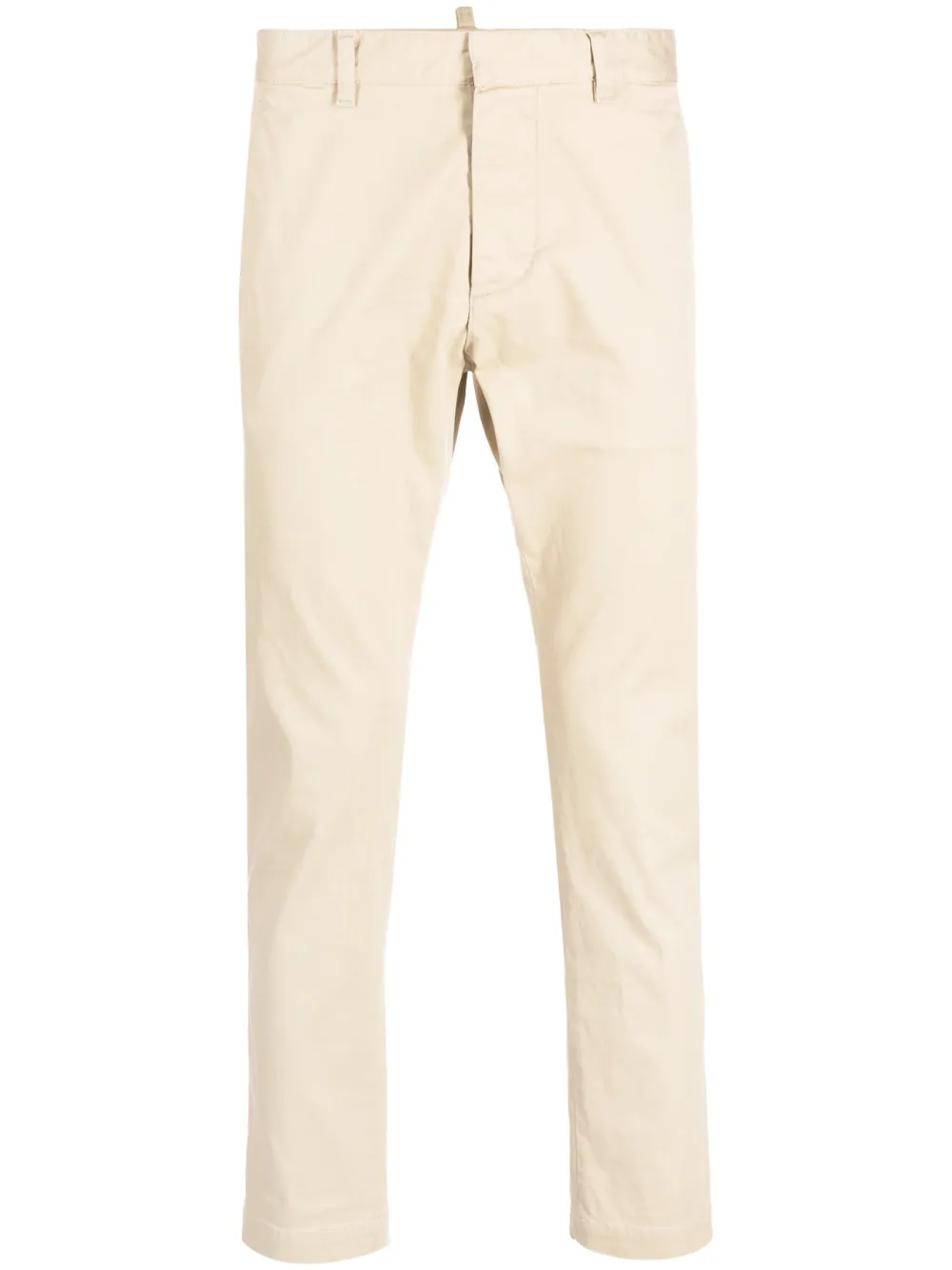 Dsquared2 Low-rise Slim-fit Cotton Chinos In 中性色